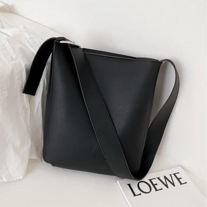 Shoulder Bags Women Solid Large Capacity PU Cross Body Brief Travel