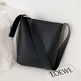 Shoulder Bags Women Solid Large Capacity PU Cross Body Brief Travel