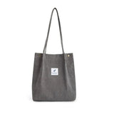 Leopard Pattern Shoulder Bag Corduroy Women Shopping Tote Handbags
