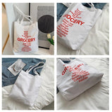 Girls Canvas Handbag Large Capacity Women Tote Shoulder Bag