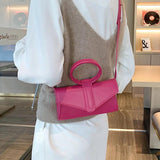 Women's Pu Leather Diagonal Clutch Handbag