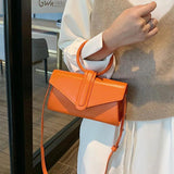 Women's Pu Leather Diagonal Clutch Handbag