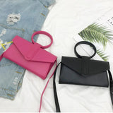 Women's Pu Leather Diagonal Clutch Handbag