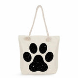 Capacity Lady Tote Bags Pug Cartoon Print Women Shoulder Bag