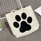 Capacity Lady Tote Bags Pug Cartoon Print Women Shoulder Bag