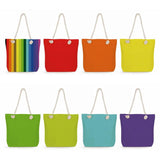 Solid Print Handbags High Capacity Women Thick Rope Shoulder Bag