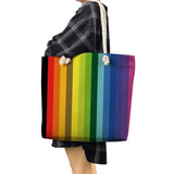 Solid Print Handbags High Capacity Women Thick Rope Shoulder Bag