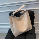 Large Capacity Shoulder Bag Soft Leather Schoolbag Female Handbags