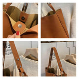 Large Capacity Shoulder Bag Soft Leather Schoolbag Female Handbags