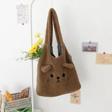Plush Tote Bag Women Cartoon Lamb Wool Shoulder Bags Shopping Bag Handbags