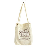 Corduroy Embroidery Women Large Shoulder Bag Schoolgirls Daily Book Tote Travel