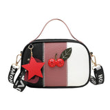Small Square Shoulder Bag PU Leather Crossbody Tassel Messenger Bag