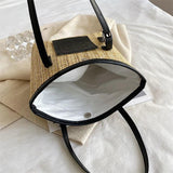 Women's Large Capacity Straw Shoulder Bag Beach Handbag Totes