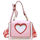 Heart Handbags Shoulder Bags Crossbody Bag for Ladies High Casual Flap Mes