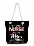 Eco-Friendly Nurse Print Tote Beach Bag for Women