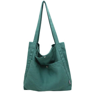 Large Capacity Canvas Bucket Bag Female Japanese Versatile Shoulder Bag