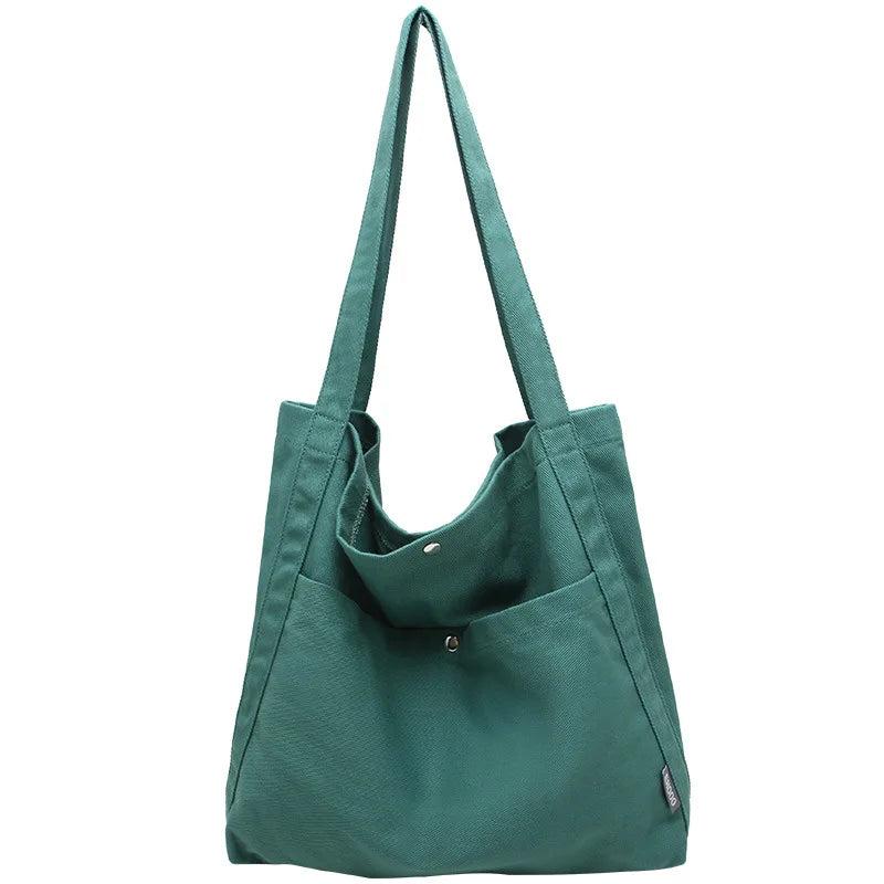 Large Capacity Canvas Bucket Bag Female Japanese Versatile Shoulder Bag