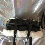 Punk Wool High Capacity Totes Handbags Female Purse Sac A Main Femme Harajuku