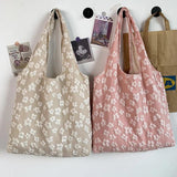 Lace Canvas Tote Bag Ladies Shopping Shoulder Bag