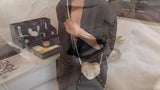 Heart Shaped Chain Shoulder Crossbody Bag PU Leather Handbag Purse