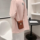 Silver Mini Shoulder Bag Clutch Purse Handbag Flap