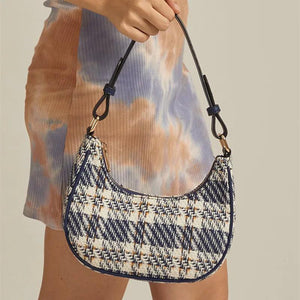 Plaid Crescent Armpit Handbag - Spring Women's Bag