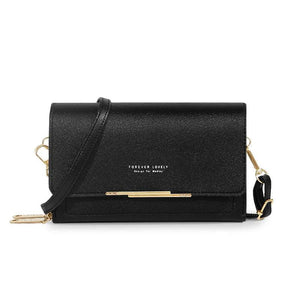 Square Cloth Pattern Messenger Bag Turn Lock Mini Handbag