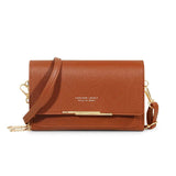 Square Cloth Pattern Messenger Bag Turn Lock Mini Handbag