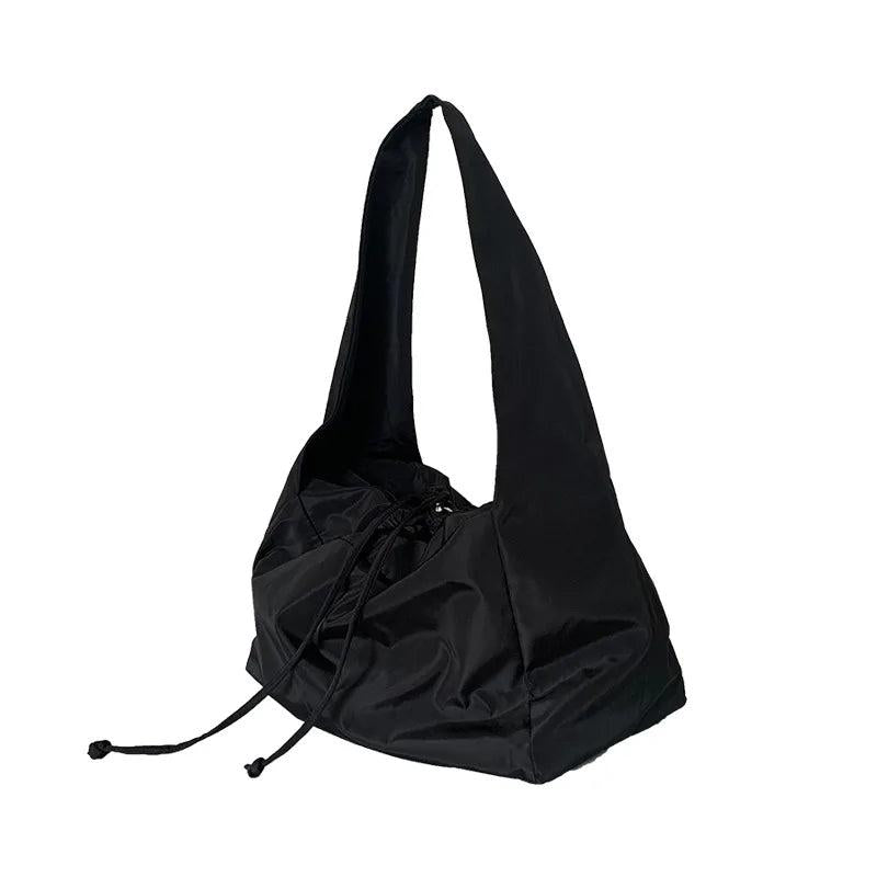 Large Capacity Nylon Bucket Shoulder Bag Purses Tote Hand Bag