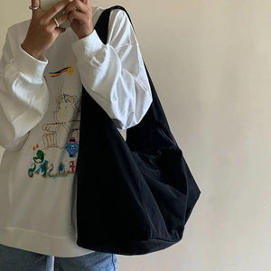 Large Capacity Nylon Bucket Shoulder Bag Purses Tote Hand Bag