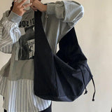 Large Capacity Nylon Bucket Shoulder Bag Purses Tote Hand Bag