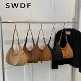 Vintage Soft Leather Shoulder Bags for Women with Purses