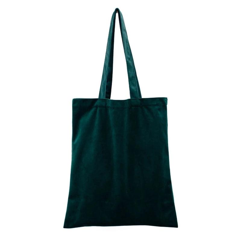 Velvet Shoulder Bag Large Capacity DIY Hand Painted Tote