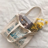 Women Canvas Shoulder Bag London Daunt Books Daily Shopping Bags Students