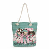 Custom Cartoon Shoulder Bag Eco Reusable Shopping Beach Handbag