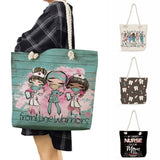 Custom Cartoon Shoulder Bag Eco Reusable Shopping Beach Handbag