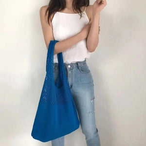 Large Capacity Knitted Handbags Women's Tote Beach Bag