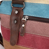 Canvas Patchwork Crossbody Shoulder Bag Women's Messenger Tote Handbag