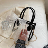 Summer Chain Messenger Bag Transparent Ladies Clutch Purse Small Tote Handbags