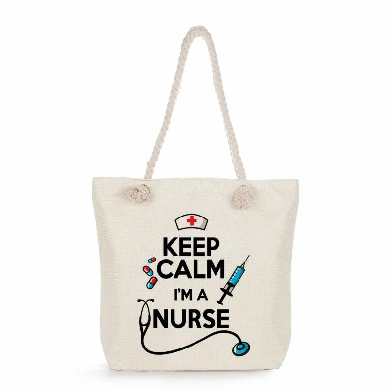 High Capacity Women Shoulder Bags Nurse Print Handbags