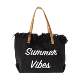 Canvas Tote Bag with Tassel Shoulder Bag for Women