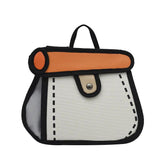 2D Cartoon Small Bag For Female Canvas Handbag For Girl Anime Chain Messenger Ba