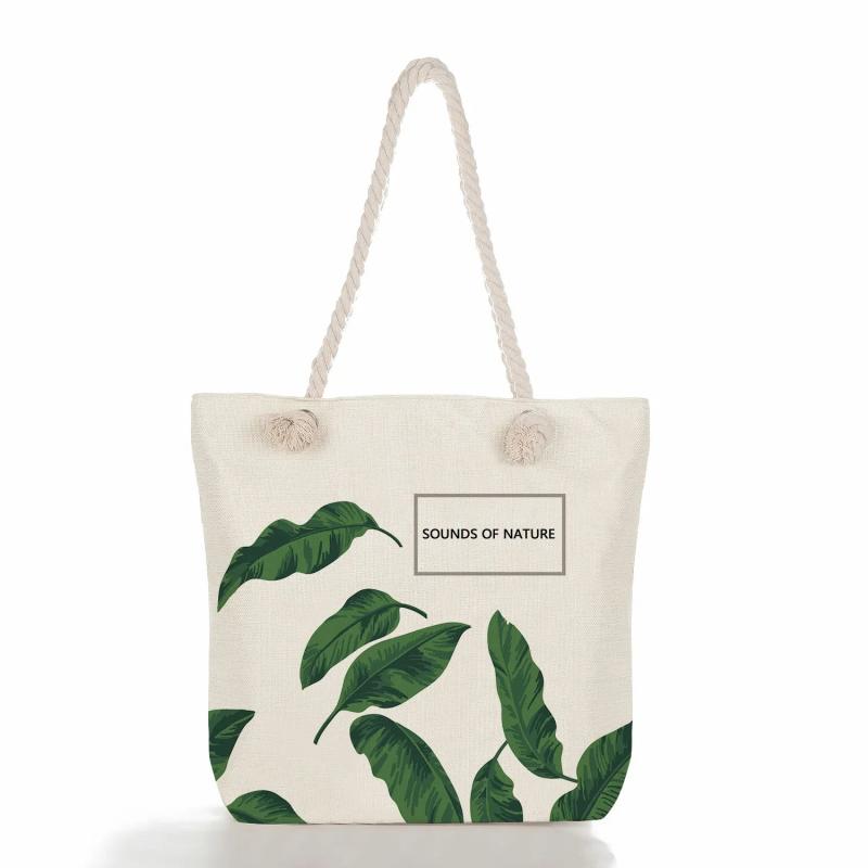 Thick Rope Shoulder Bags Handbags Marbling Tote Bags