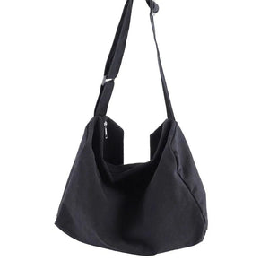 Canvas Crossbody Bag for Women Girls Solid Travel Handbag