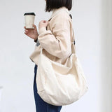 Canvas Crossbody Bag for Women Girls Solid Travel Handbag