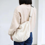 Canvas Crossbody Bag for Women Girls Solid Travel Handbag