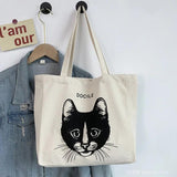 Canvas Women Shoulder Bag Large Bookbag Cotton Cloth Japanese Woman Handbags