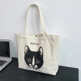 Canvas Women Shoulder Bag Large Bookbag Cotton Cloth Japanese Woman Handbags