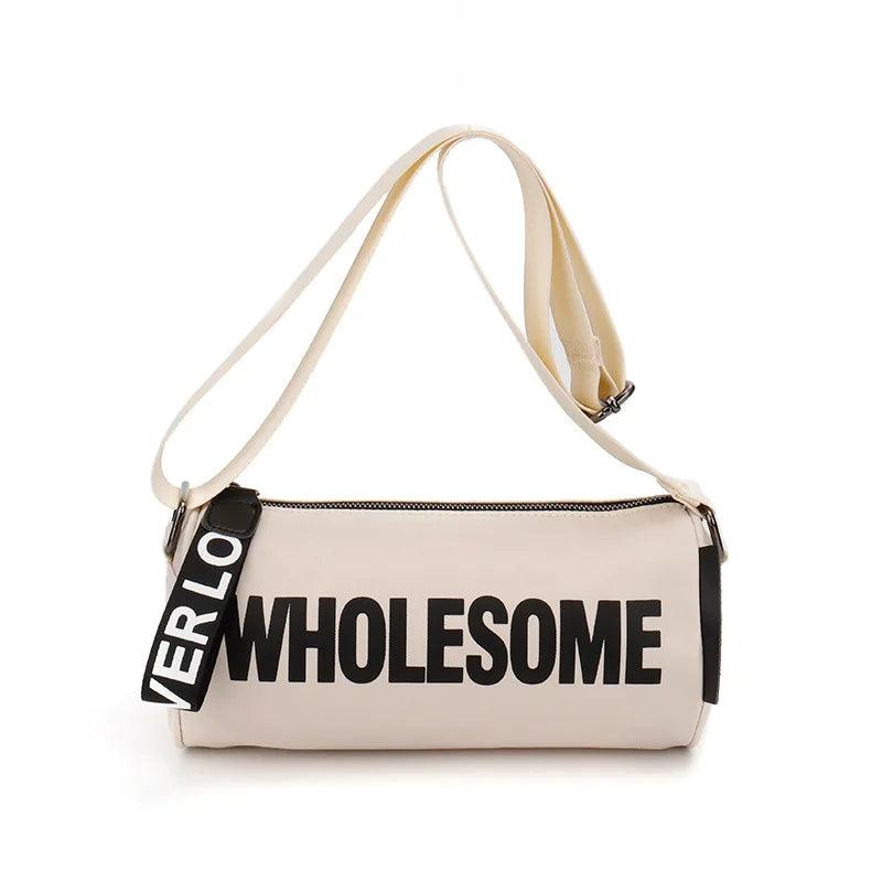 Oxford Round Small Bag Women's Crossbody Shoulder Bag Letter Messenger Bag