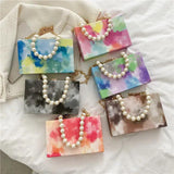 Women Tie-dyed Shoulder Bag Euro-America Style Handbag